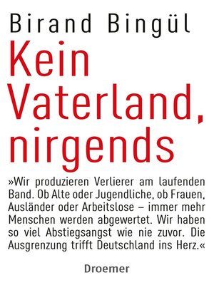 cover image of Kein Vaterland, nirgends